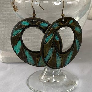 Large southwest vibe open circle earrings